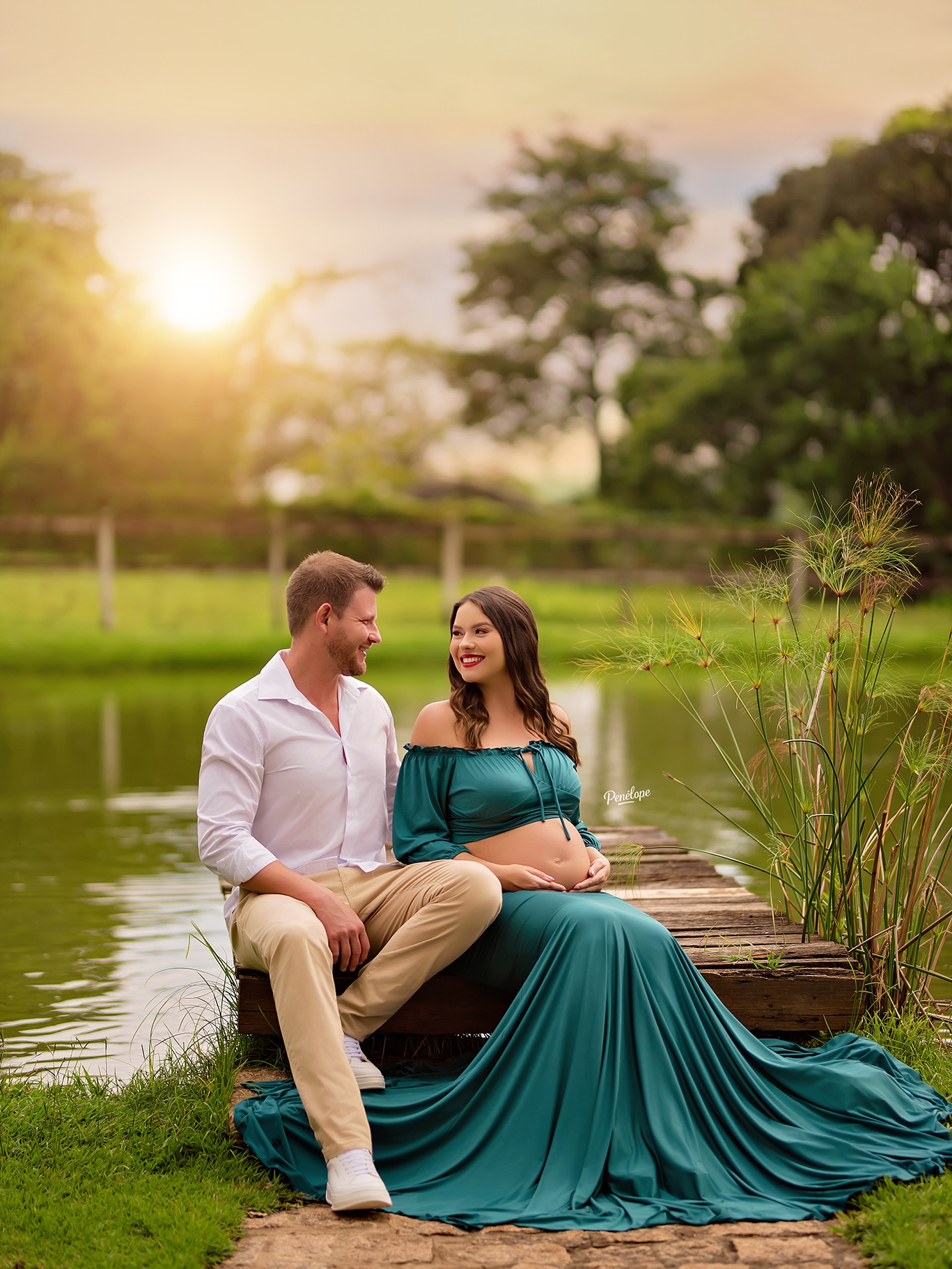 Gestante Verde Lago Casal